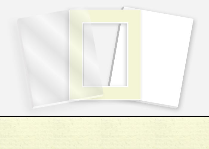 Standard Pkg 114: Glass, Foamboard, and Mat #PW5001 (Oatmeal) with 2 inch Border