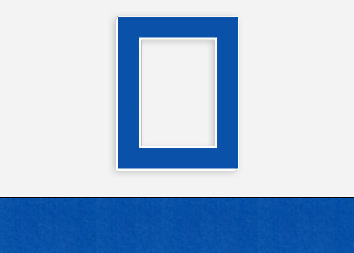 Custom Border Standard Mat 195: #PW5003 (Caribbean Blue)