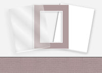 Standard Pkg 241: Acrylic, Foamboard, and Mat #PW5010 (Soft Mauve) with 2 inch Border
