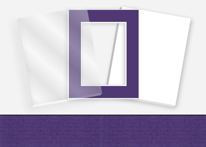Standard Pkg 226: Acrylic, Foamboard, and Mat #PW5015 (African Violet) with 2 inch Border