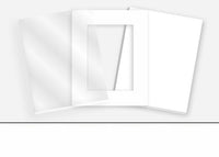 Standard Pkg 005: Glass, Foamboard, Mat #PW5021 (White Ice) with 2 inch Border