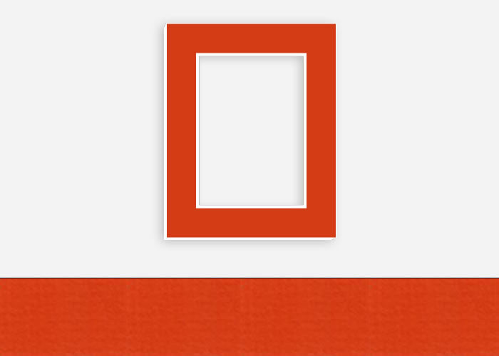 Custom Border Standard Mat 266: #PW5022 (Burnt Orange)