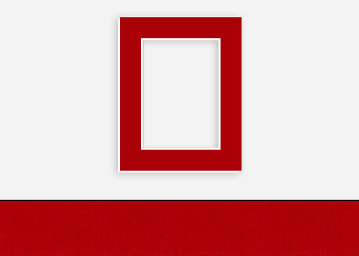 Custom Border Standard Mat 260: #PW5024 (Real Red)