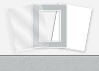 Standard Pkg 181: Acrylic, Foamboard, and Mat #PW5025 (Blue Stone) with 2 inch Border