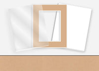 Standard Pkg 073: Glass, Foamboard, and Mat #PW5027 (Wicker) with 2 inch Border