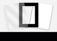 Standard Pkg 331: Acrylic, Foamboard, and Mat #PW5031 (Midnight Black) with 2 inch Border