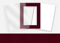 Standard Pkg 228: Glass, Foamboard, and Mat #PW5034 (Wine) with 2 inch Border