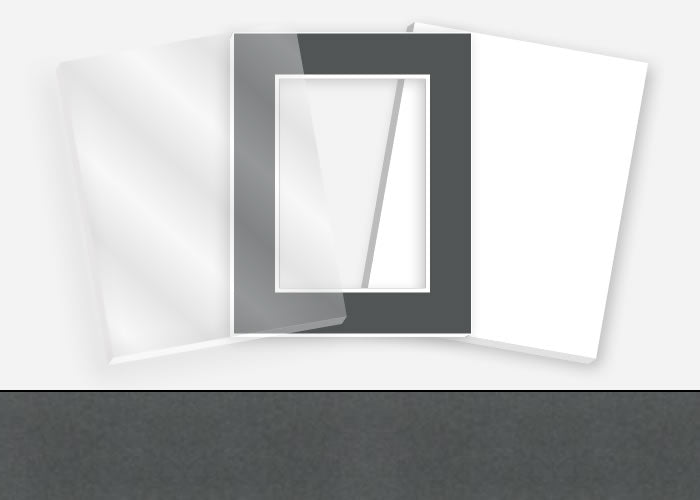 Standard Pkg 207: Glass, Foamboard, and Mat #PW5039 (Blue Heron) with 2 inch Border