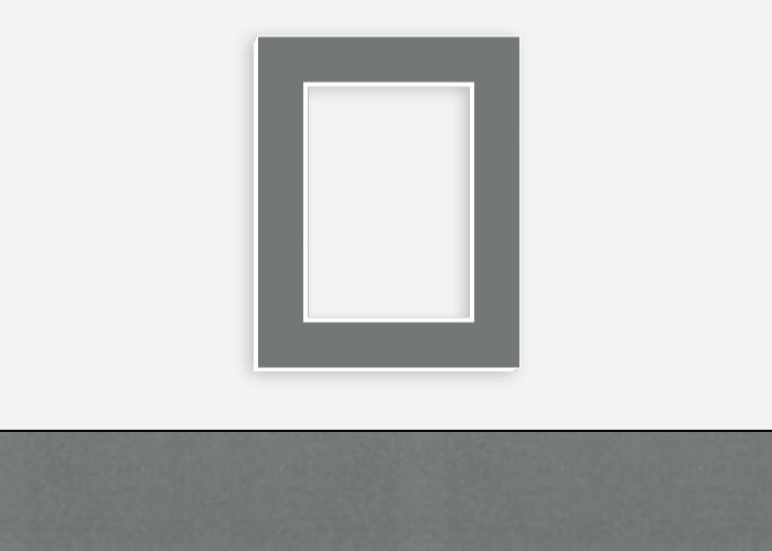 Custom Border Standard Mat 301: #PW5040 (London Grey)
