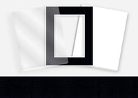 Standard Pkg 212: Acrylic, Foamboard, and Mat #PW5043 (Midnight Blue) with 2 inch Border