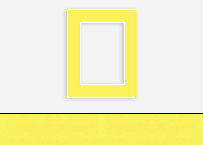 Custom Border Standard Mat 111: #PW5047 (Lemon)