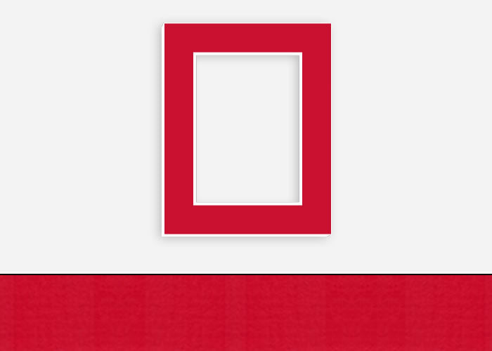 Custom Border Standard Mat 264: #PW506 (Cardinal Red)