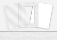 Standard Pkg 275: Glass, Foamboard, and Mat #PW511 (Silver White) with 2 inch Border