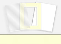 Standard Pkg 121: Glass, Foamboard, and Mat #PW522 (Vanilla) with 2 inch Border