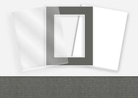 Standard Pkg 304: Acrylic, Foamboard, and Mat #PW546 (Storm Grey) with 2 inch Border
