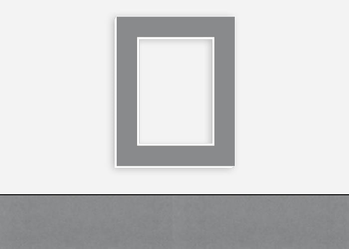 Custom Border Standard Mat 295: #PW555 (Misty Grey)