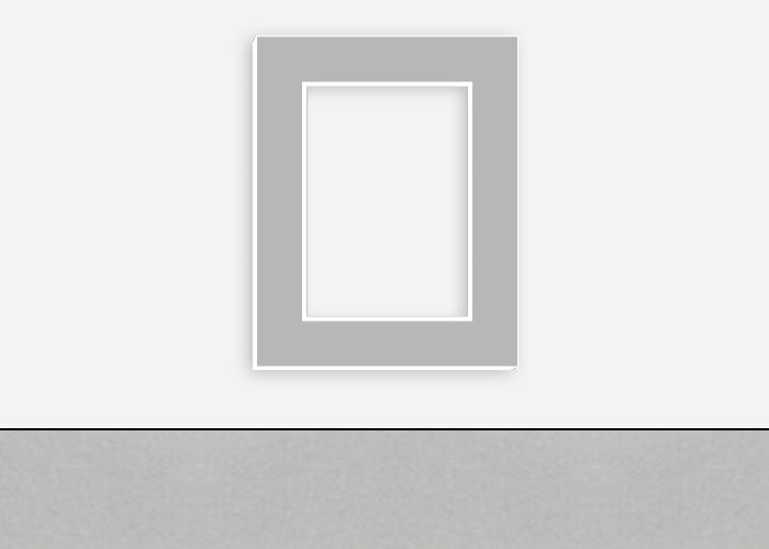 Custom Border Standard Mat 289: #PW557 (Silver Grey)