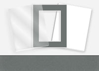 Standard Pkg 300: Acrylic, Foamboard, and Mat #PW566 (Cadet Grey) with 2 inch Border