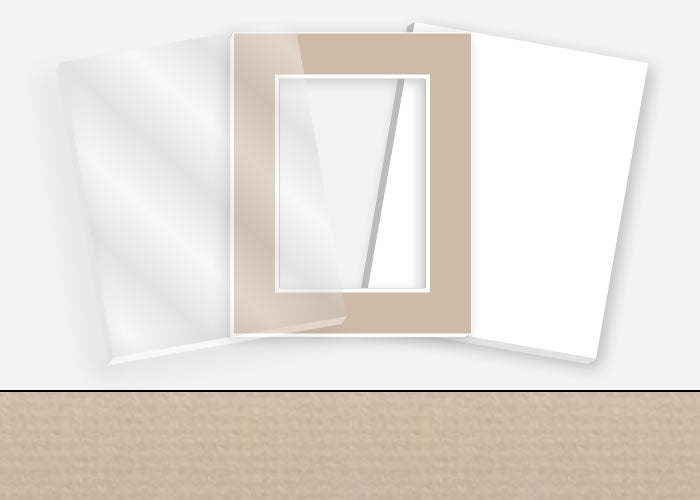 Standard Pkg 077: Acrylic, Foamboard, and Mat #PW571 (Agate Grey) with 2 inch Border