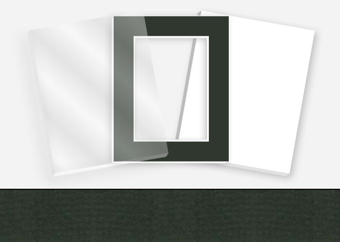 Standard Pkg 165: Acrylic, Foamboard, and Mat #PW578 (Juniper) with 2 inch Border