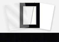 Standard Pkg 328: Glass, Foamboard, and Mat #PW586 (Dark Black) with 2 inch Border