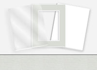 Standard Pkg 178: Acrylic, Foamboard, and Mat #PW596 (Pale Blue) with 2 inch Border
