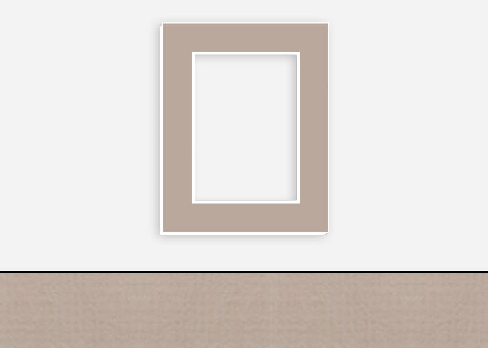 Custom Border Standard Mat 080: #PW601 (Feather Grey)