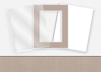 Standard Pkg 080: Acrylic, Foamboard, and Mat #PW601 (Feather Grey) with 2 inch Border