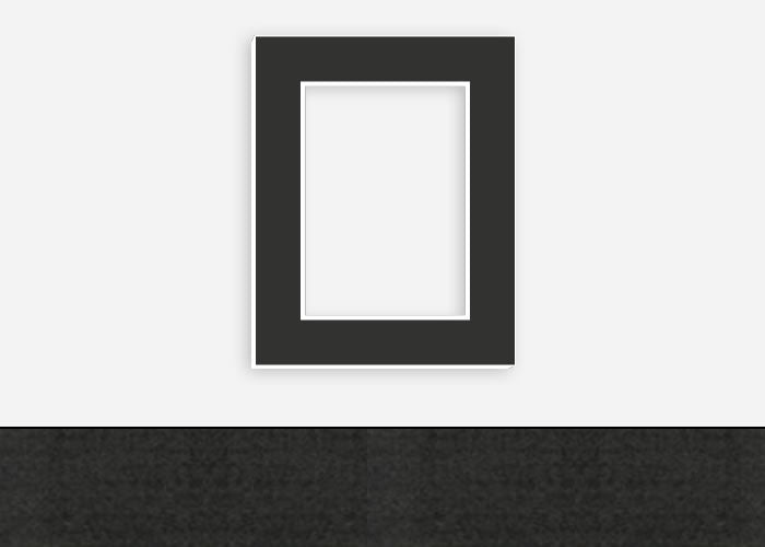 Custom Border Standard Mat 312: #PW602 (Charcoal Grey)