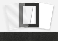 Standard Pkg 312: Acrylic, Foamboard, and Mat #PW602 (Charcoal Grey) with 2 inch Border