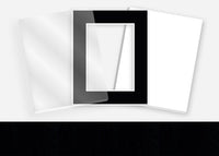 Standard Pkg 324: Glass, Foamboard, and Mat #PW604 (Teakwood Black) with 2 inch Border