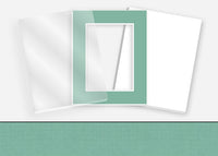 Standard Pkg 140: Glass, Foamboard, and Mat #PW620 (Fathom) with 2 inch Border