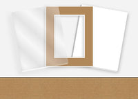 Standard Pkg 093: Acrylic, Foamboard, and Mat #PW624 (Sahara) with 2 inch Border