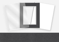 Standard Pkg 306: Glass, Foamboard, and Mat #PW628 (Smoke) with 2 inch Border
