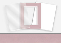 Standard Pkg 240: Acrylic, Foamboard, and Mat #PW633 (Lavender) with 2 inch Border
