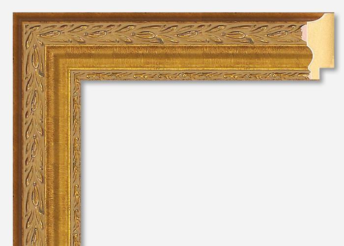 CustomPictureFrames.com 30x30 Frame Gold Solid Wood Picture Frame Width  1.25 Inches, Interior Frame Depth 0.375 Inches