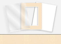 Pkg 018: Glass, Foamboard, and Mat #1029 (Wheat) with 2 inch Border