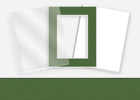 Pkg 051: Acrylic, Foamboard, and Mat #1045 (Grass Green) with 2 inch Border