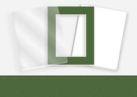 Pkg 051: Glass, Foamboard, and Mat #1045 (Grass Green) with 2 inch Border