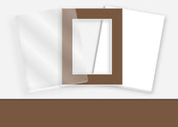 Pkg 132: Glass, Foamboard, and Mat #1097 (Fudge) with 2 inch Border