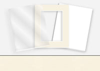 Pkg 013: Glass, Foamboard, and Mat #3293 (Antique White) with 2 inch Border