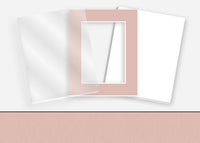 Pkg 106: Acrylic, Foamboard, and Mat #3314 (Limoge Pink) with 2 inch Border