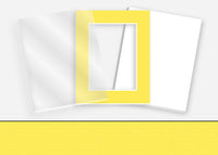 Pkg 036: Glass, Foamboard, and Mat #0902 (Yellow) with 2 inch Border
