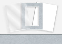 Pkg 168: Glass, Foamboard, and Mat #0969 (Silver) with 2 inch Border